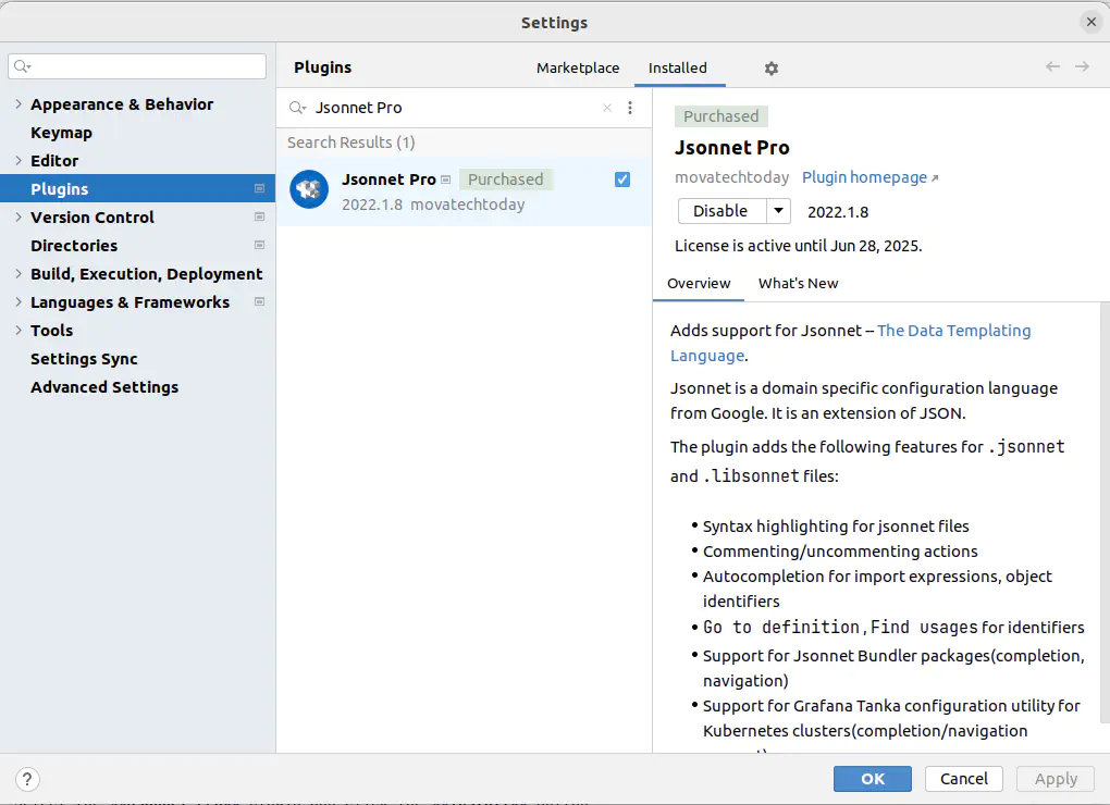 Jsonnet Templating Marketplace Search Result